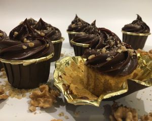 Cupcakes oříškové s čokoládovým krémem