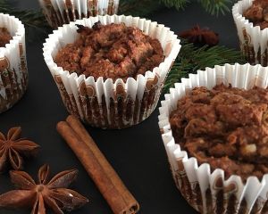 Cupcakes vánoční skořicové oříškové muffiny