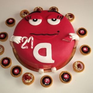 Dort růžový bonbon - MaM a mini tartaletky
